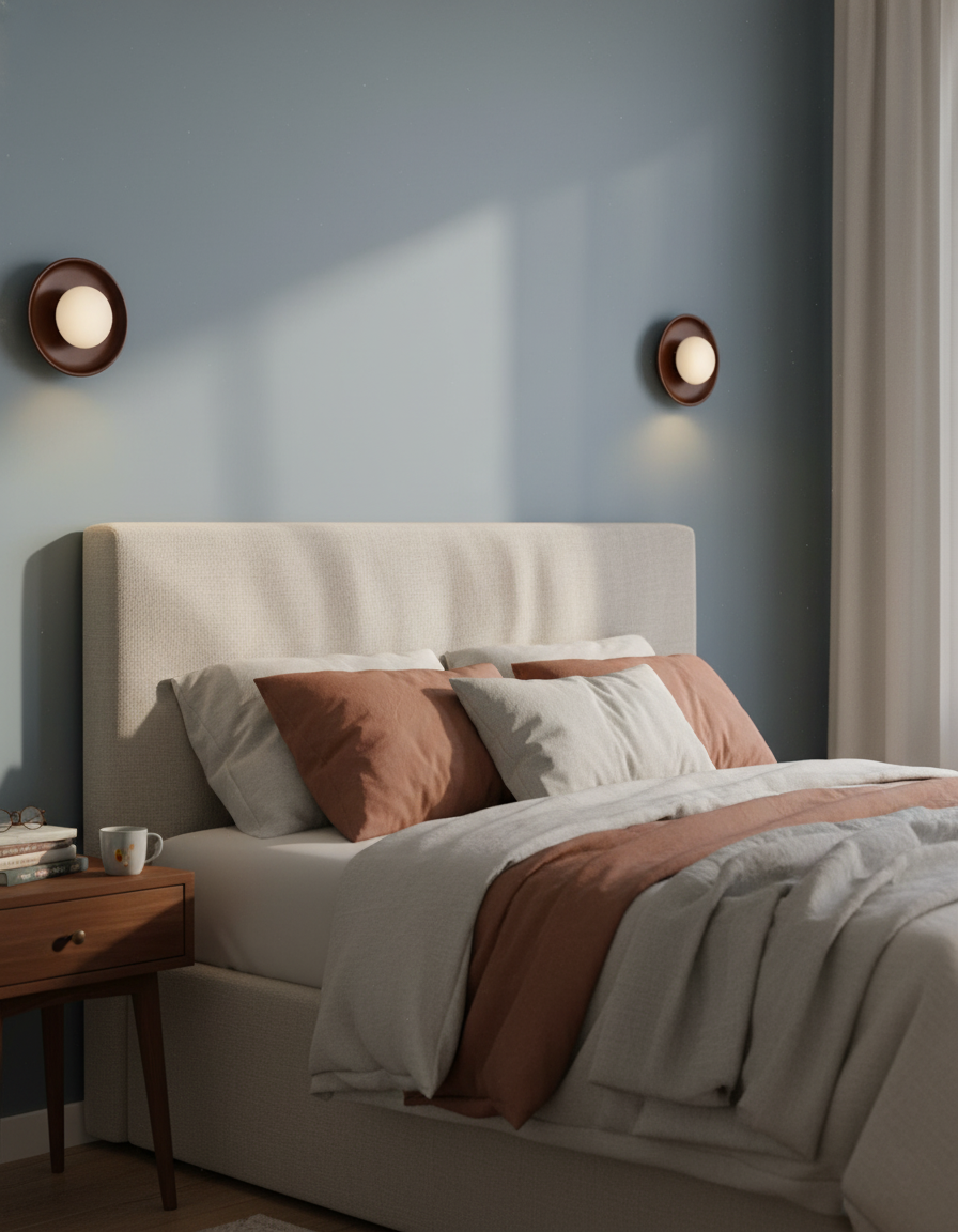 Sophie Dura Runde Wandlampe – Moderne Holz- & Glas-Innenbeleuchtung