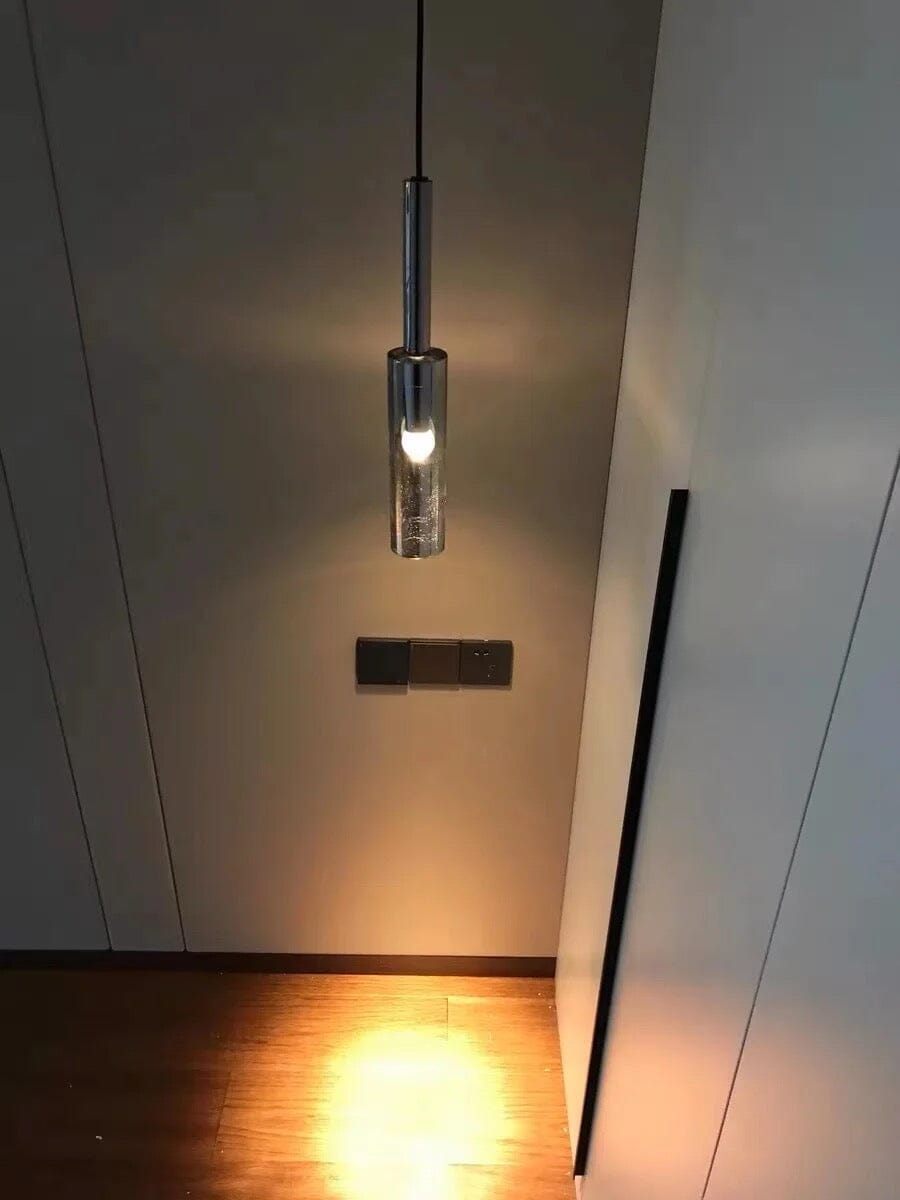 Clémence Smoky Glass Wall Lamp with Modern Pendant Style