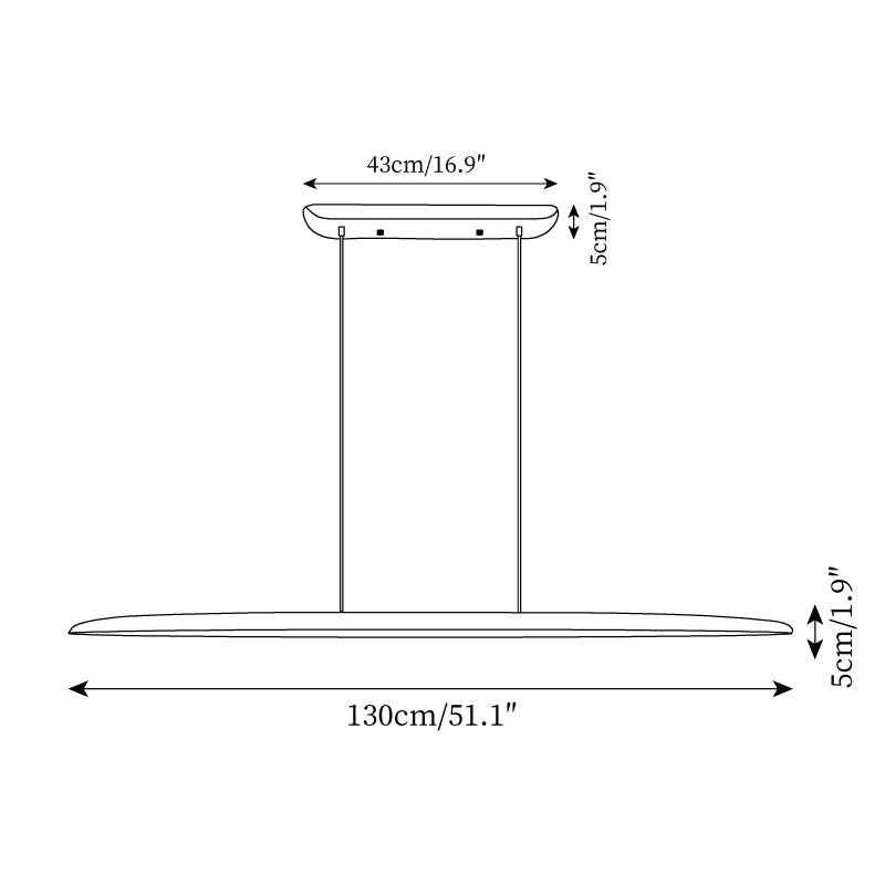 Amélie LED Chandelier, Minimalist Wood and Acrylic with Integrated LEDs