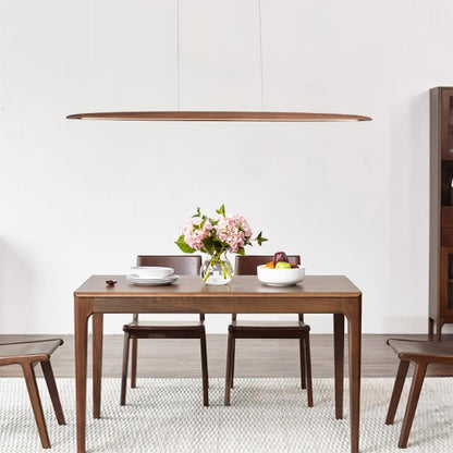 Amélie LED Chandelier, Minimalist Wood and Acrylic with Integrated LEDs