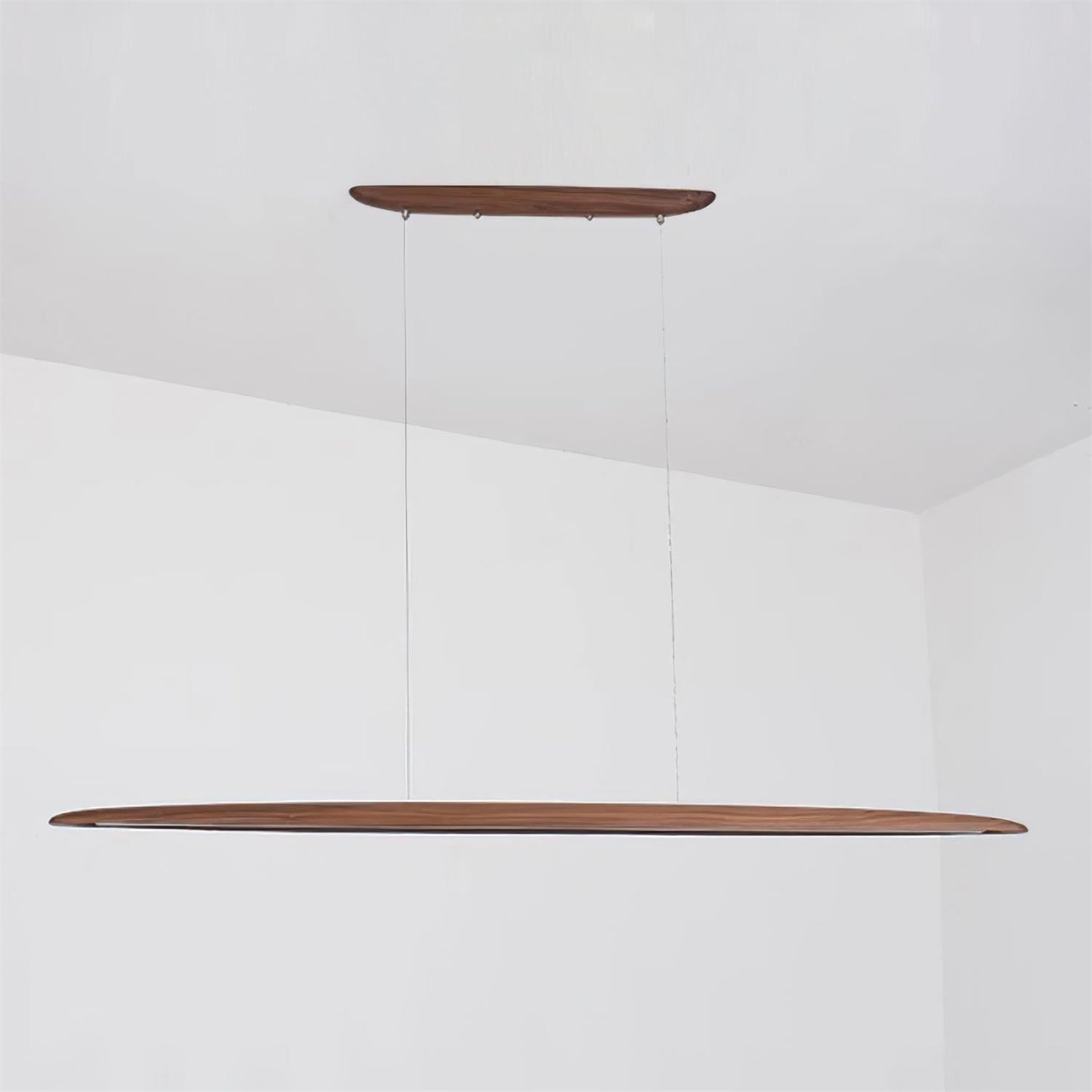 Amélie LED Chandelier, Minimalist Wood and Acrylic with Integrated LEDs