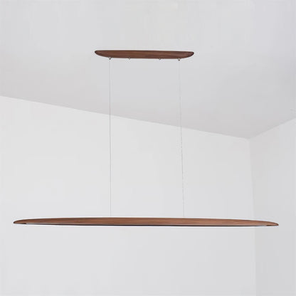 Amélie LED Chandelier, Minimalist Wood and Acrylic with Integrated LEDs