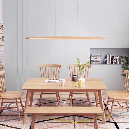 Amélie LED Chandelier, Minimalist Wood and Acrylic with Integrated LEDs