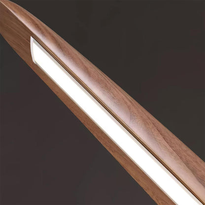 Amélie LED Chandelier, Minimalist Wood and Acrylic with Integrated LEDs