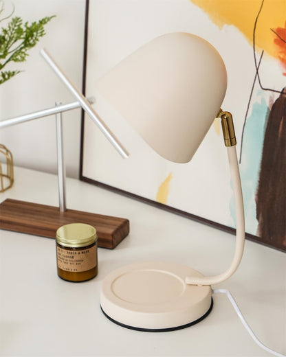 Chloé Eierschalenfarbene Kerzenwärmerlampe mit verstellbarem Hals