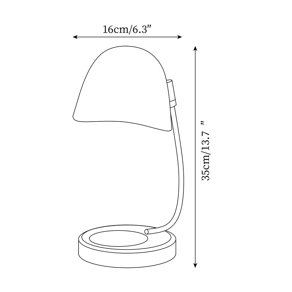 Chloé Eierschalenfarbene Kerzenwärmerlampe mit verstellbarem Hals