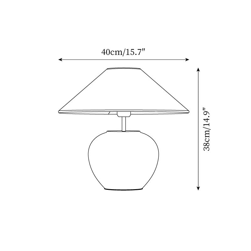 Madeleine Ceramic Table Lamp with Fabric Shade Design