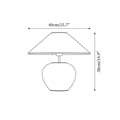 Madeleine Ceramic Table Lamp with Fabric Shade Design