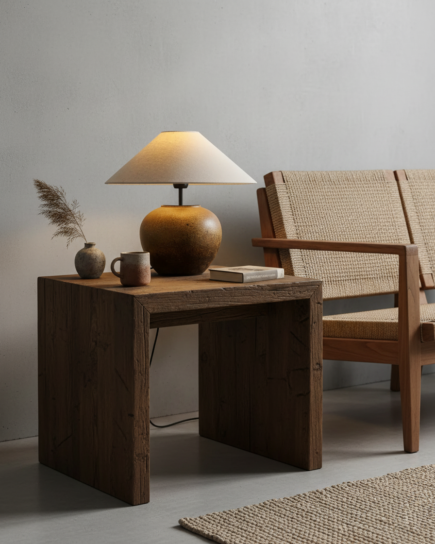 Madeleine Ceramic Table Lamp with Fabric Shade Design