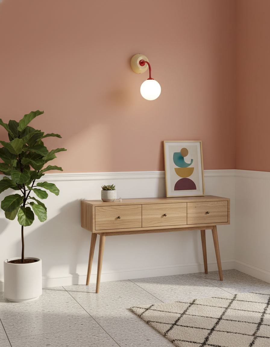 Léonie Retro Globe Wall Lamp with Curved Arm Design