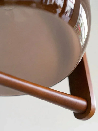 Sophie Espresso Cove Pendelleuchte Glas Walnuss Messingfassung