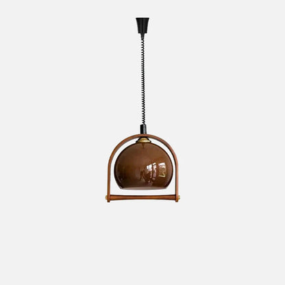 Sophie Espresso Cove Pendelleuchte Glas Walnuss Messingfassung
