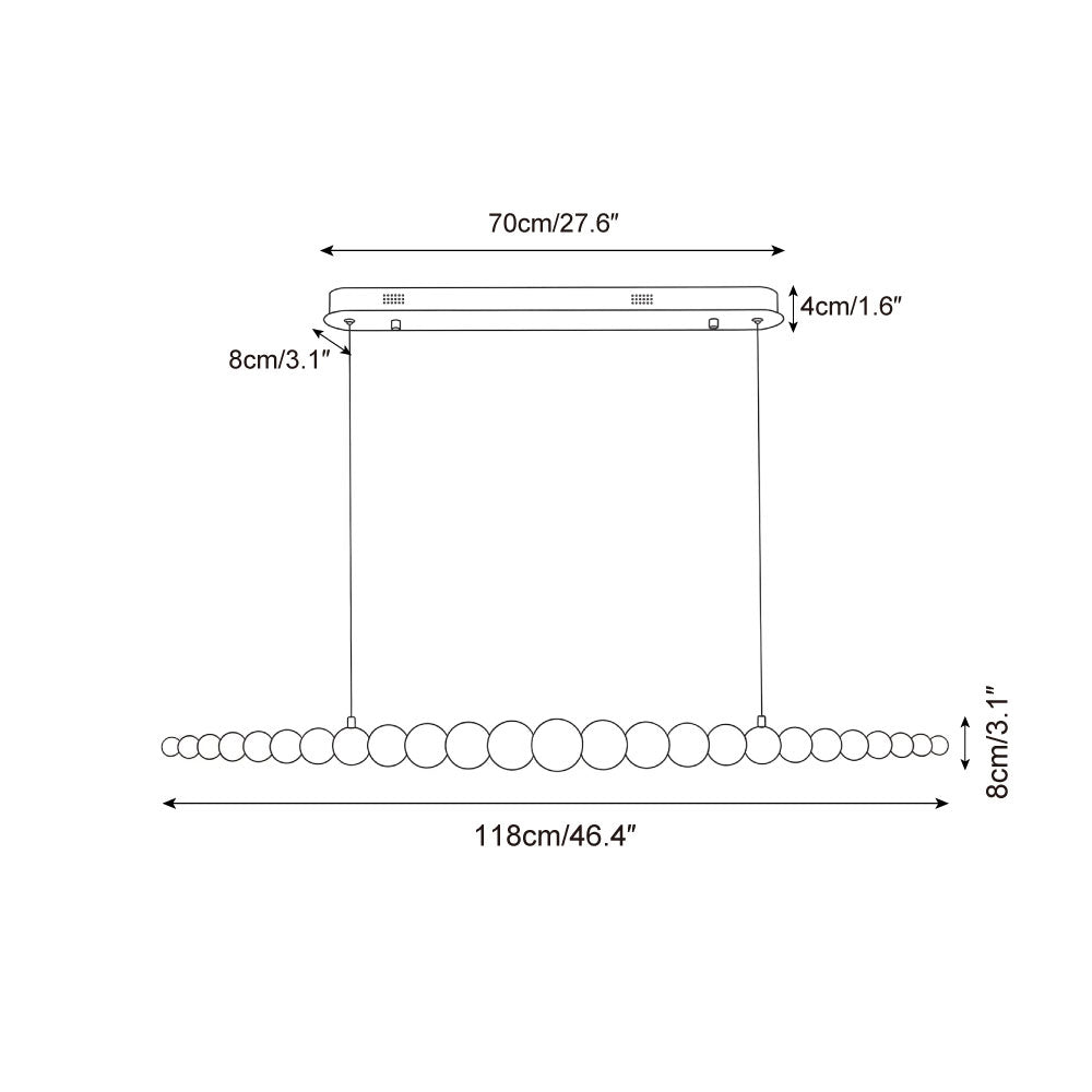 Isabelle Linear Chandelier