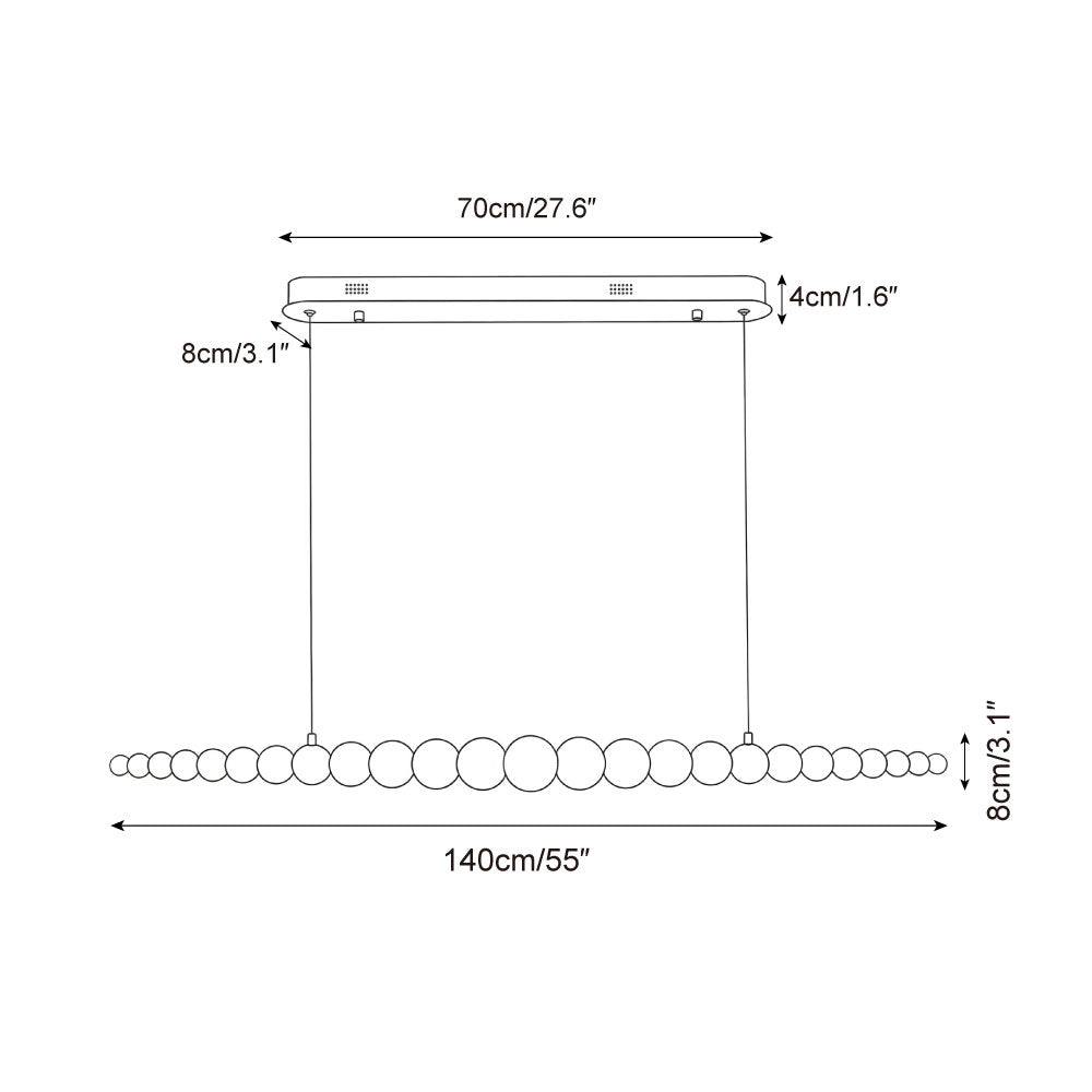 Isabelle Linear Chandelier