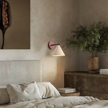 Margaux Finley Wall Lamp Wood and Travertine LED Lighting