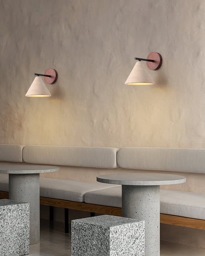 Margaux Finley Wall Lamp Wood and Travertine LED Lighting