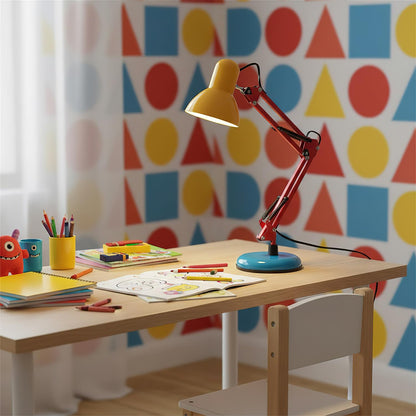 Solène Memphis Verstellbare Tischleuchte mit Color-Block-Design