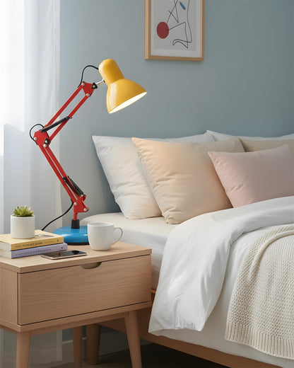 Solène Memphis Verstellbare Tischleuchte mit Color-Block-Design