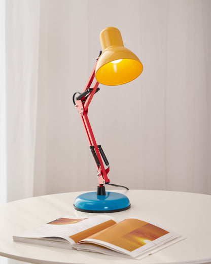 Solène Memphis Verstellbare Tischleuchte mit Color-Block-Design