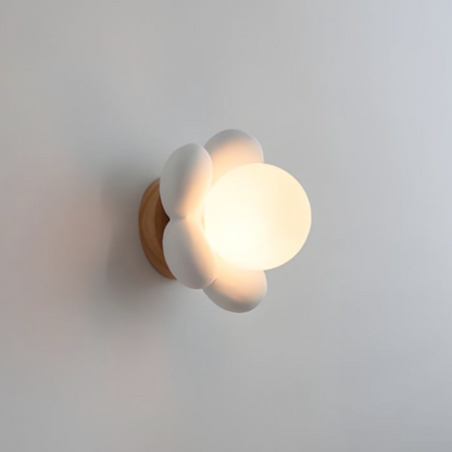 Élise Flower Globe LED Wall Light Resin Floral Sconce Lamp