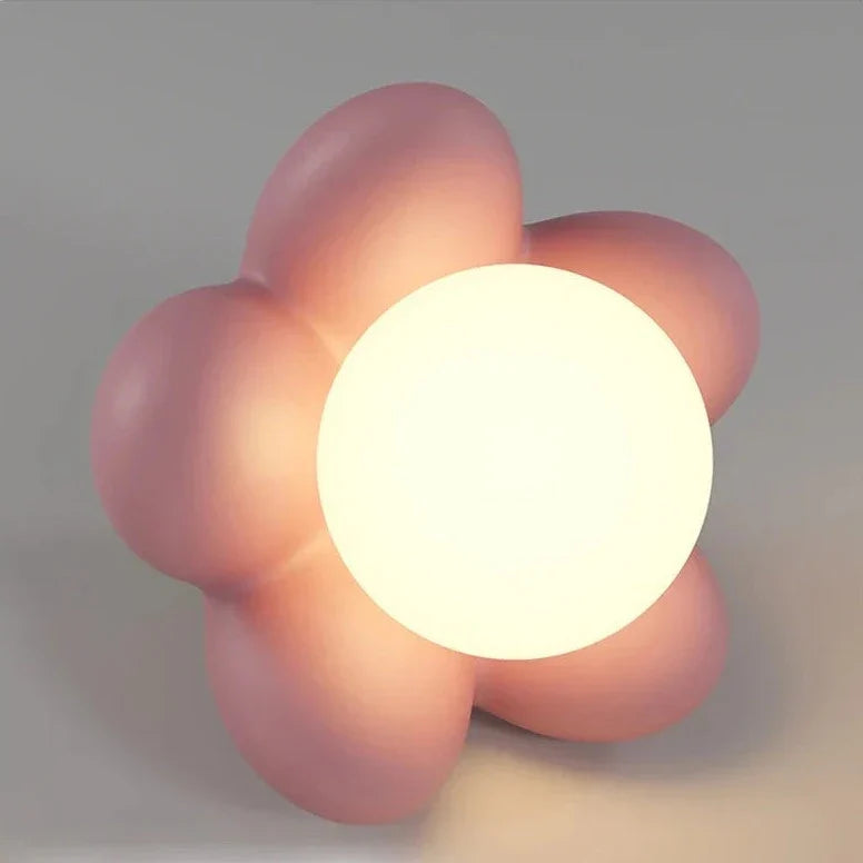 Élise Flower Globe LED Wall Light Resin Floral Sconce Lamp
