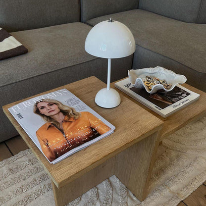 Élodie Wiederaufladbare LED-Tischleuchte mit Doppelkugeldesign