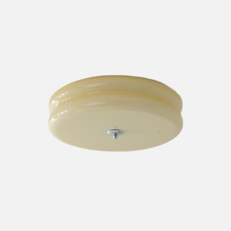 Élise Französische Glas-Deckenleuchte Beige Aufbauleuchte