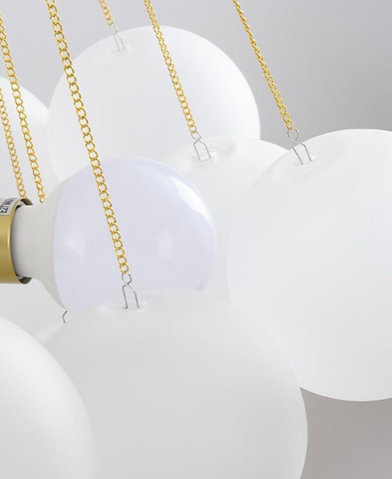 Inès Minimalist Frosted Globe Chandelier