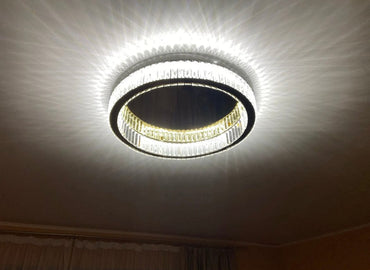 Brigitte Ring Crystal Flush Mount Bedroom Chandelier
