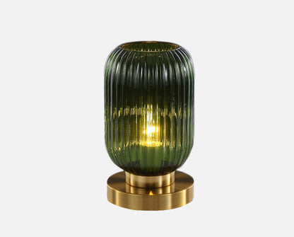 Élise Gema Ripple Glas-Tischlampe Buntglas Akzentlicht