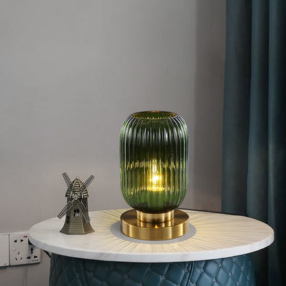 Élise Gema Ripple Glas-Tischlampe Buntglas Akzentlicht