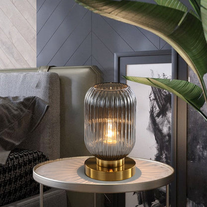 Élise Gema Ripple Glas-Tischlampe Buntglas Akzentlicht