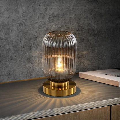 Élise Gema Ripple Glas-Tischlampe Buntglas Akzentlicht