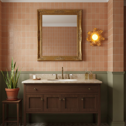 Camille Floral Resin Wall Lamp with Soft Glow Design