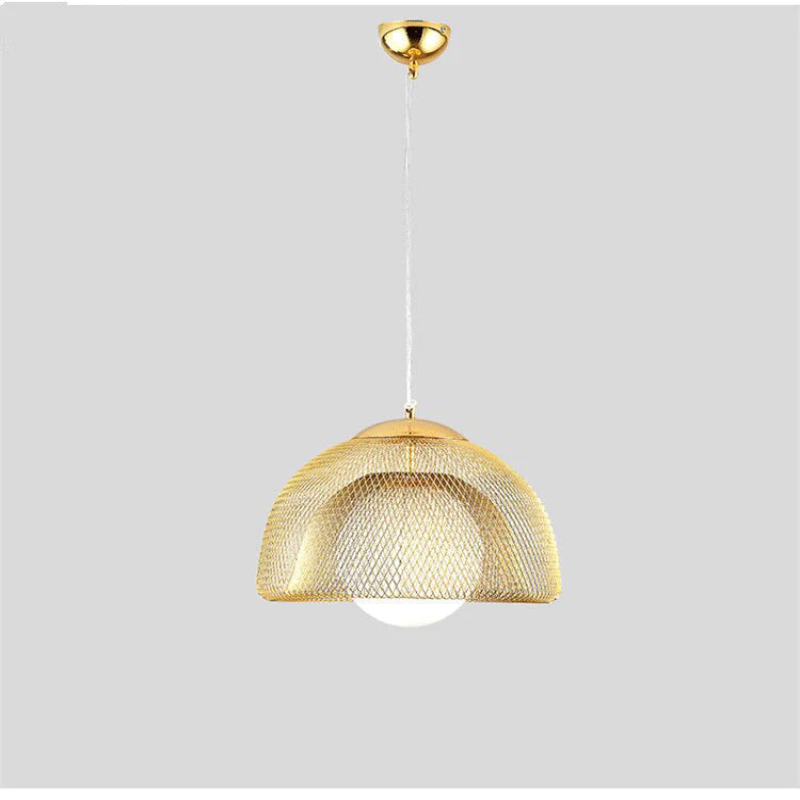 Élise Cocoon Netz Metall LED Hängeleuchte Gold Chrom Modern Luxuriös