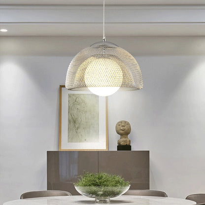 Élise Cocoon Netz Metall LED Hängeleuchte Gold Chrom Modern Luxuriös