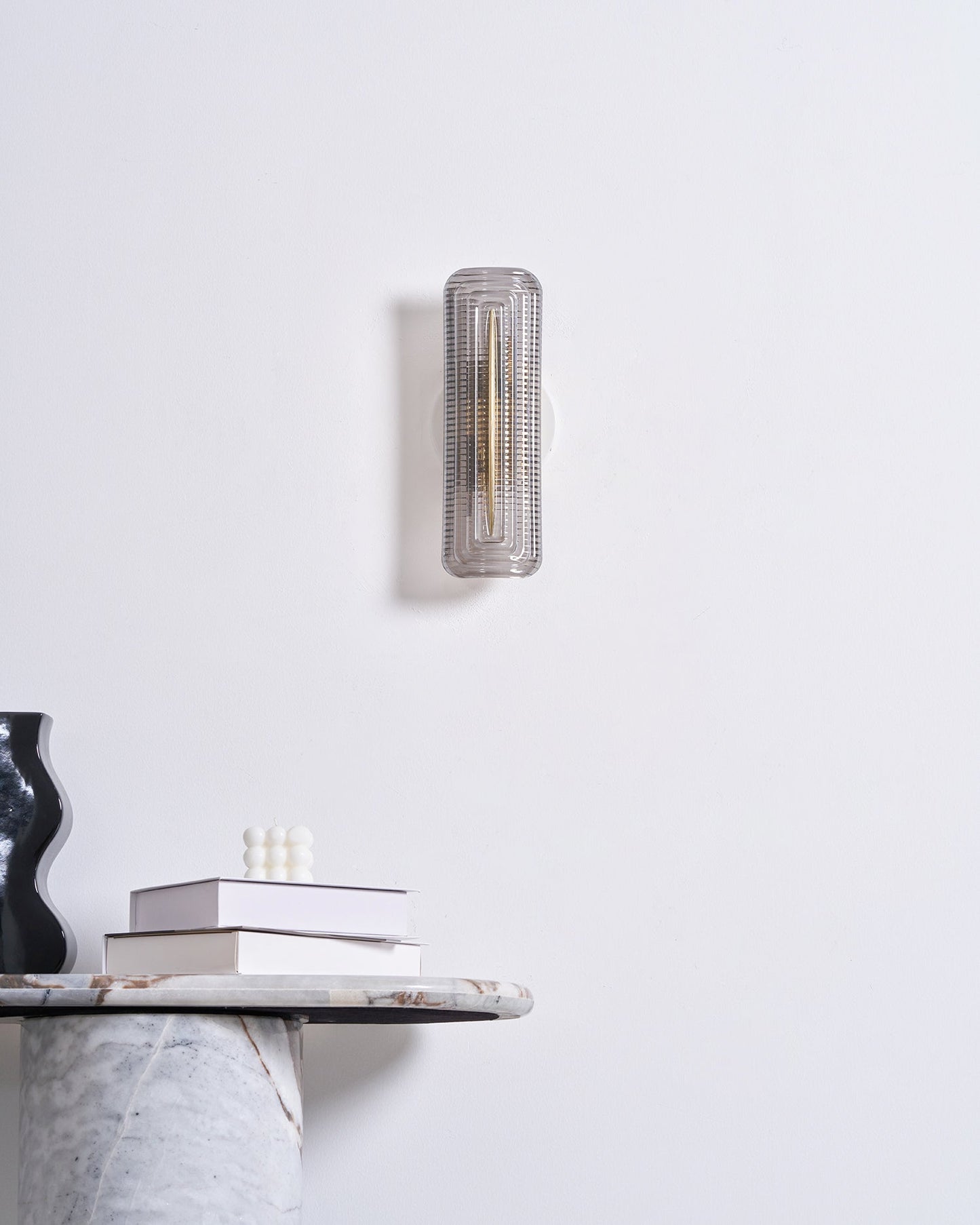 Camille Glacium Wandleuchte Metall und Glas LED-Beleuchtung