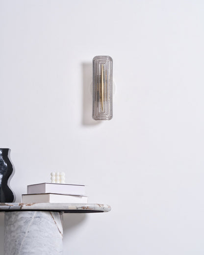 Camille Glacium Wandleuchte Metall und Glas LED-Beleuchtung