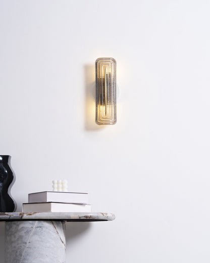 Camille Glacium Wandleuchte Metall und Glas LED-Beleuchtung