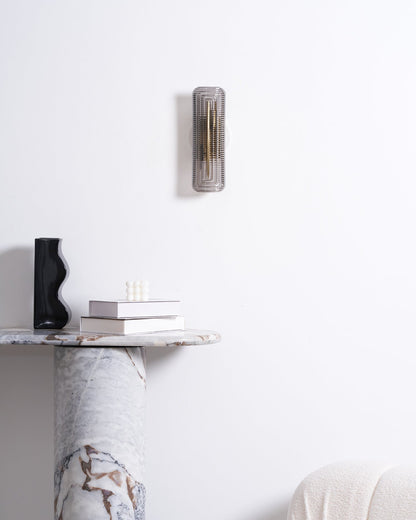 Camille Glacium Wandleuchte Metall und Glas LED-Beleuchtung