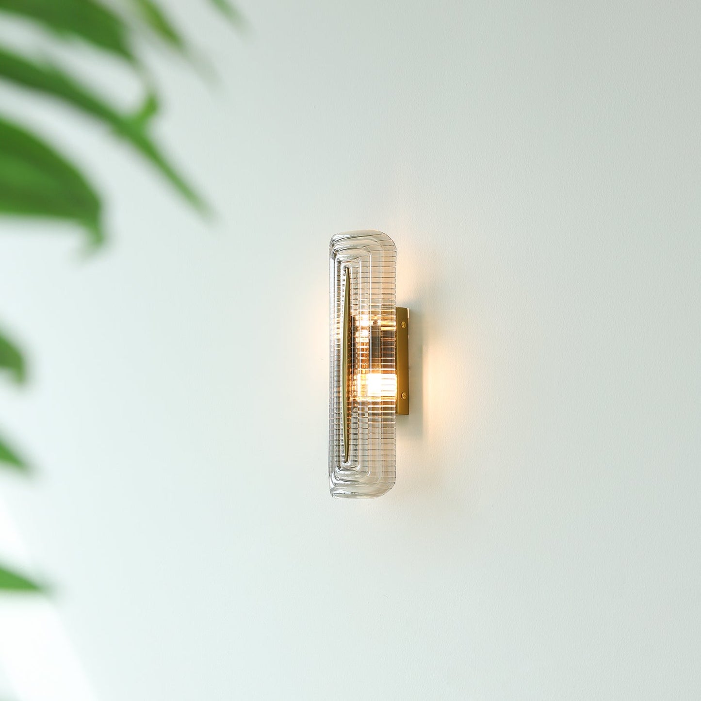 Camille Glacium Wandleuchte Metall und Glas LED-Beleuchtung