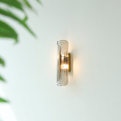 Camille Glacium Wandleuchte Metall und Glas LED-Beleuchtung