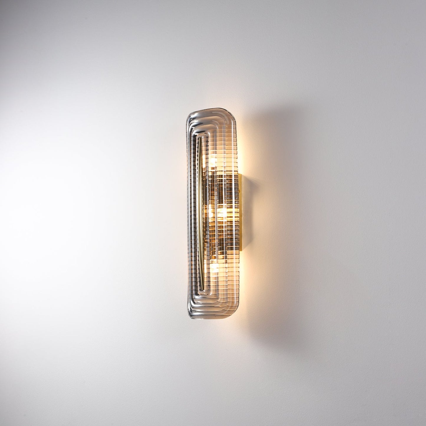 Camille Glacium Wandleuchte Metall und Glas LED-Beleuchtung