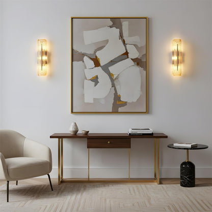 Camille Glacium Wandleuchte Metall und Glas LED-Beleuchtung