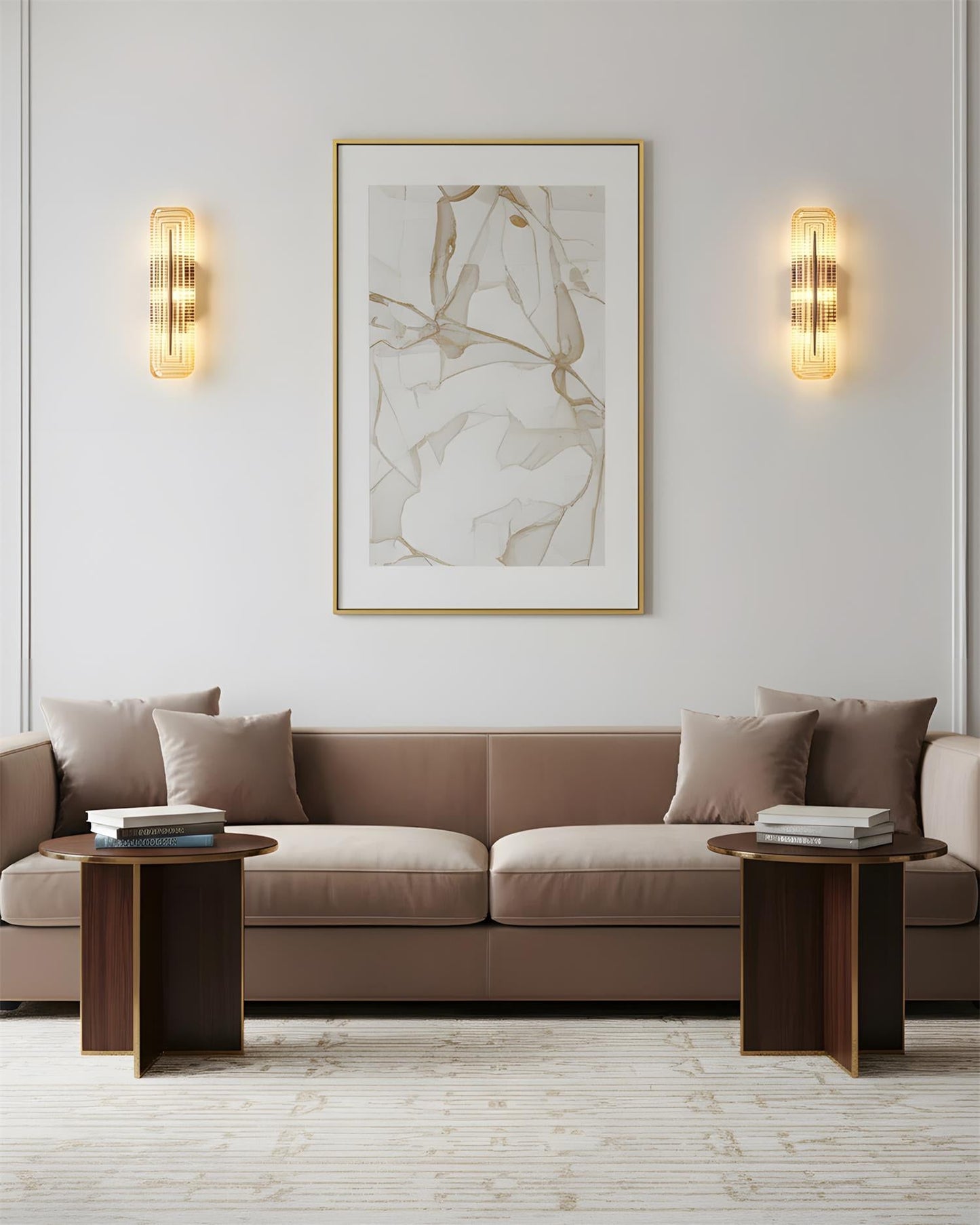 Camille Glacium Wandleuchte Metall und Glas LED-Beleuchtung