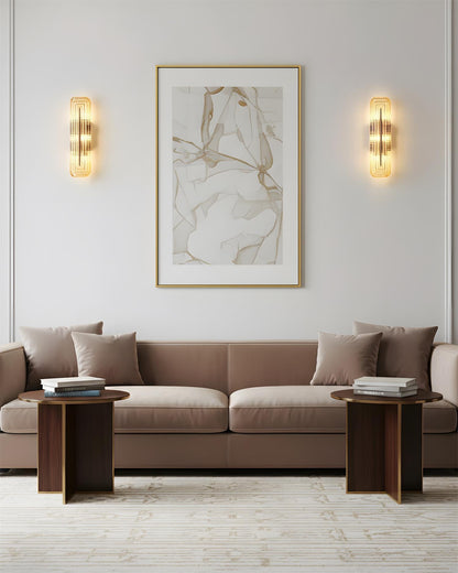 Camille Glacium Wandleuchte Metall und Glas LED-Beleuchtung