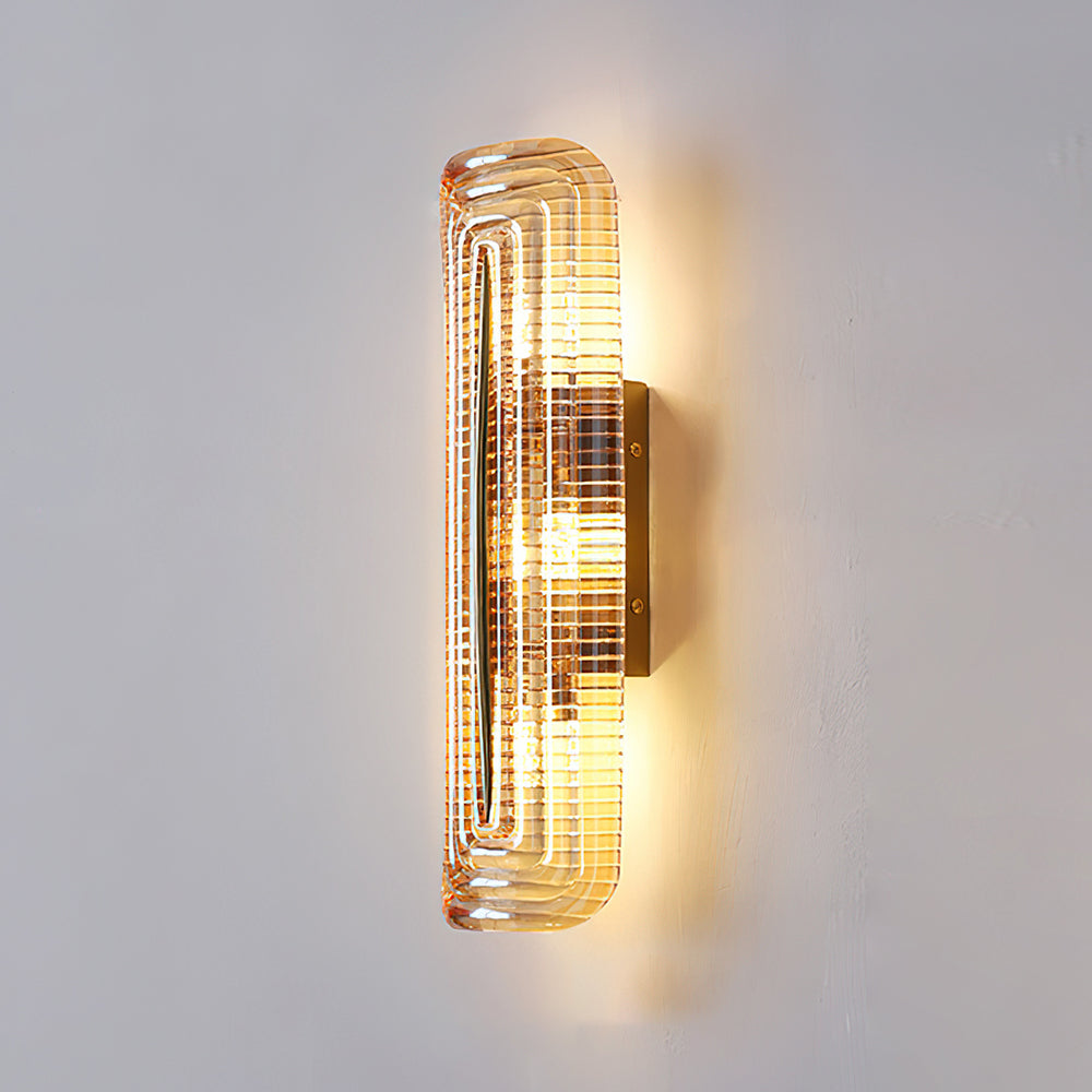 Camille Glacium Wandleuchte Metall und Glas LED-Beleuchtung