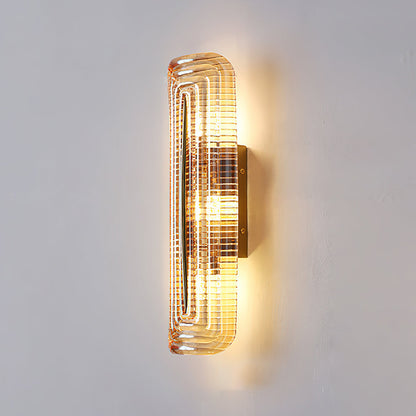 Camille Glacium Wandleuchte Metall und Glas LED-Beleuchtung