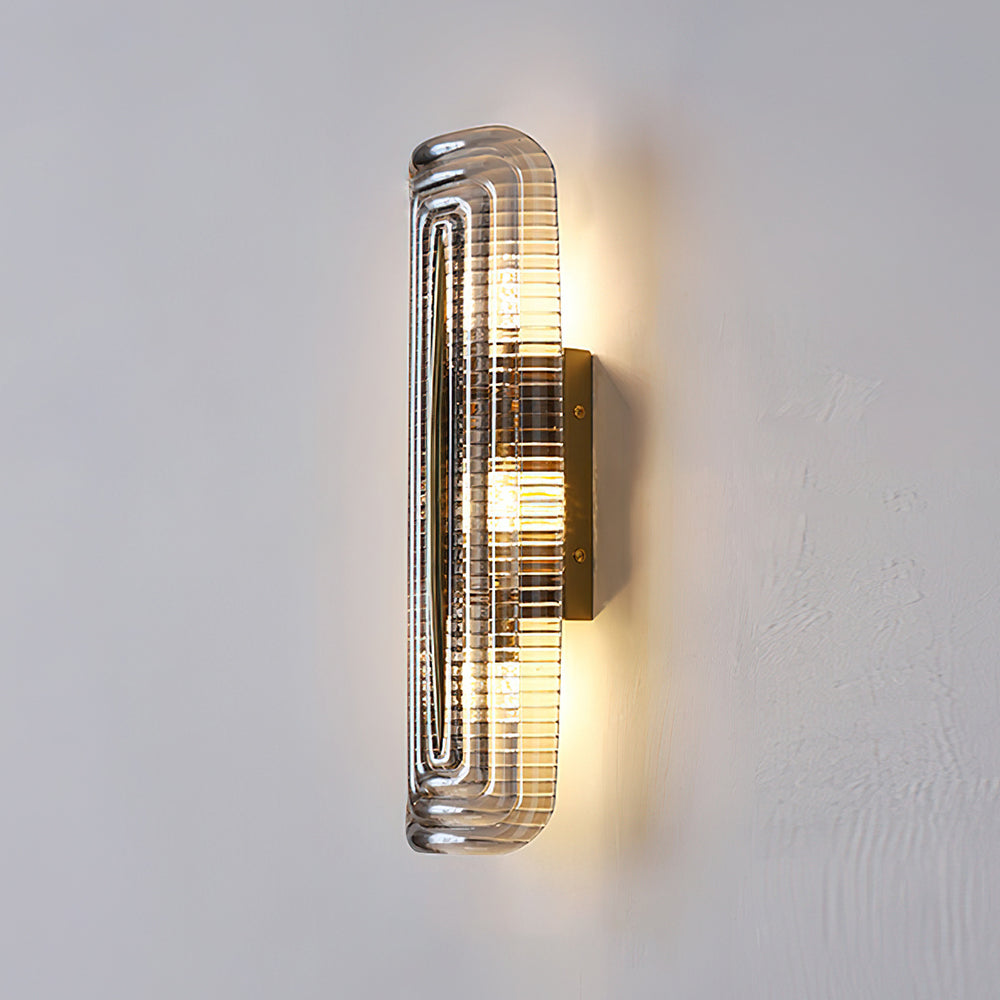 Camille Glacium Wandleuchte Metall und Glas LED-Beleuchtung