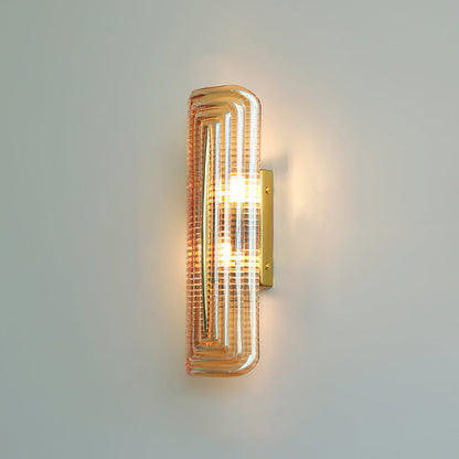 Camille Glacium Wandleuchte Metall und Glas LED-Beleuchtung